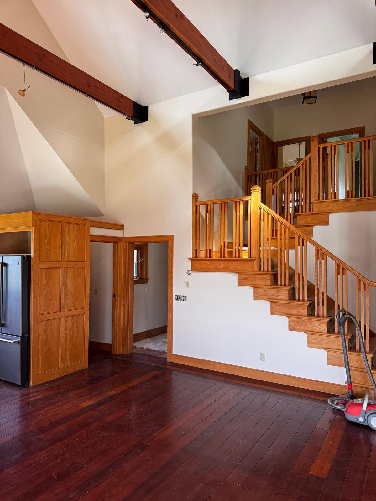 Interior staircase and woodwork